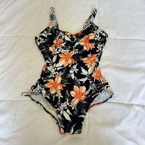 Fantasie Black Port Maria Twist Front One-Piece Swimsuit Wired Womens 32D